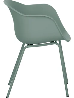 Sedia Con Braccioli Con Gambe In Metallo Claire