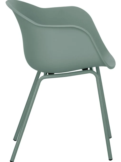 Sedia Con Braccioli Con Gambe In Metallo Claire