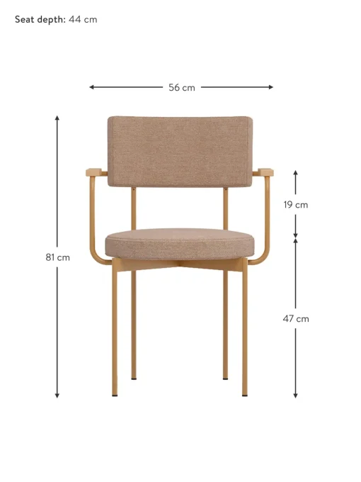 Sedia Con Braccioli Con Struttura In Metallo Sedia