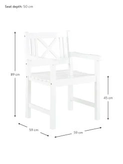 Sedia Con Braccioli Da Giardino In Legno Rosenborg