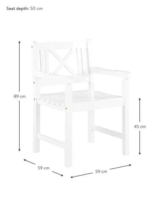 Sedia Con Braccioli Da Giardino In Legno Rosenborg