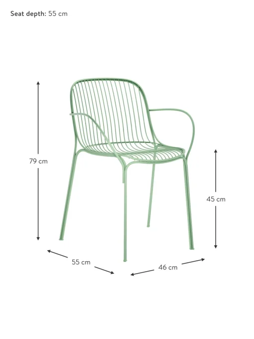 Sedia Con Braccioli Da Giardino Hiray