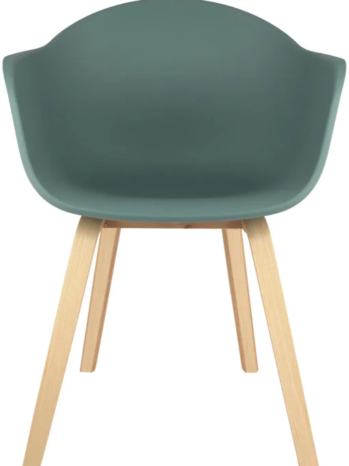 Sedia Con Braccioli E Gambe In Legno Claire