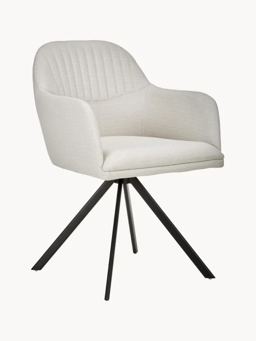 Sedia Con Braccioli Girevole Imbottita Lola