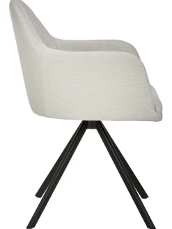 Sedia Con Braccioli Girevole Imbottita Lola