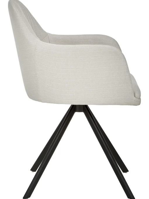 Sedia Con Braccioli Girevole Imbottita Lola