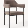 Sedia Con Braccioli Imbottita Zoe