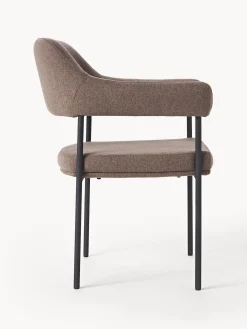 Sedia Con Braccioli Imbottita Zoe