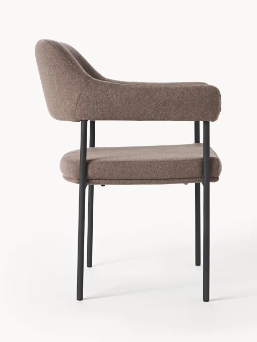 Sedia Con Braccioli Imbottita Zoe