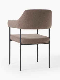 Sedia Con Braccioli Imbottita Zoe