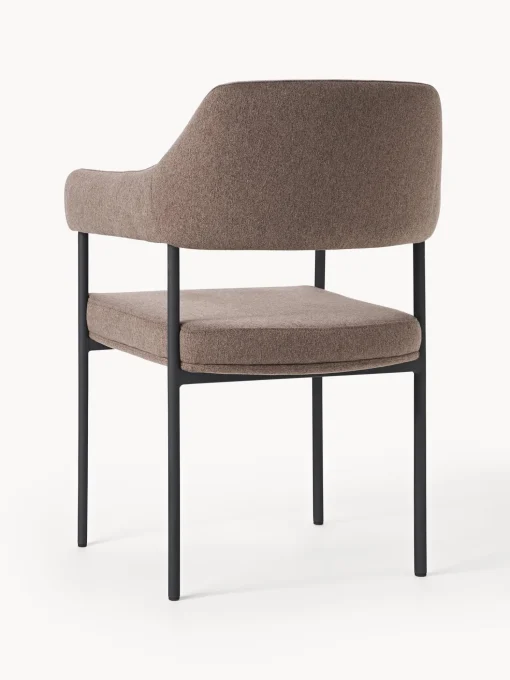 Sedia Con Braccioli Imbottita Zoe