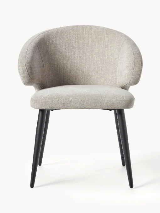 Sedia Con Braccioli In Boucle Celia