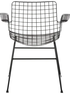 Sedia Con Braccioli In Metallo Wire