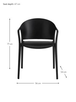 Sedia Con Braccioli In Plastica Monti 2 Pz