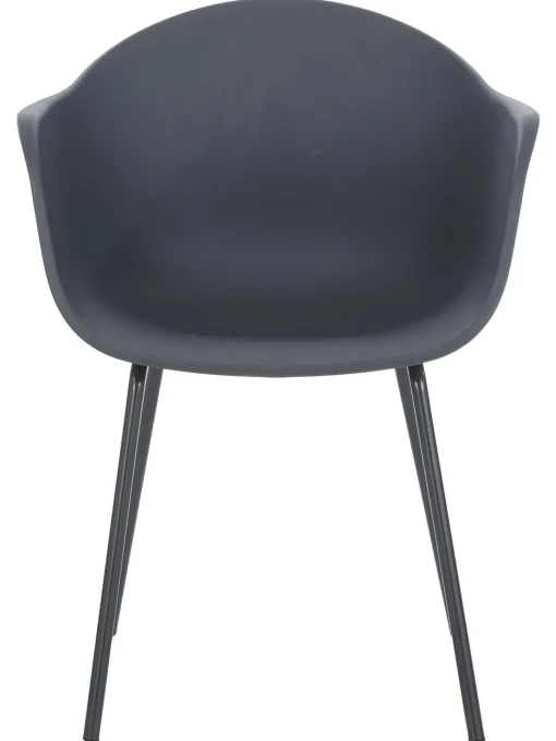 Sedia Con Braccioli In Plastica Con Gambe In Metallo Claire
