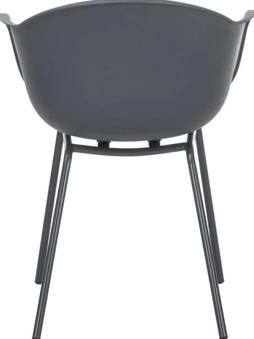 Sedia Con Braccioli In Plastica Con Gambe In Metallo Claire