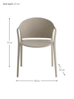 Sedia Con Braccioli In Plastica Monti 2 Pz