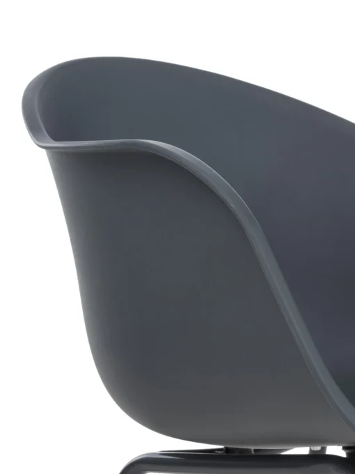 Sedia Con Braccioli In Plastica Con Gambe In Metallo Claire