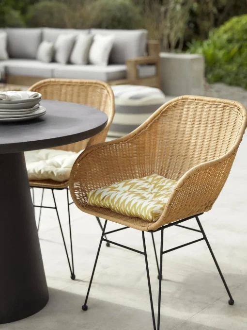 Sedia Con Braccioli In Polirattan Costa 2 Pz