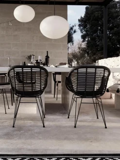 Sedia Con Braccioli In Polirattan Costa 2 Pz