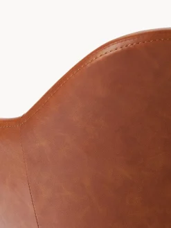 Sedia Con Braccioli In Similpelle Con Seduta Stretta Fiji