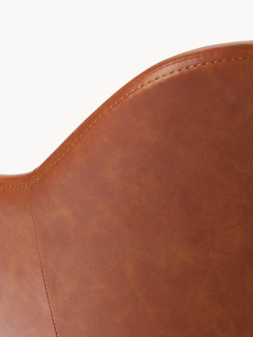Sedia Con Braccioli In Similpelle Con Seduta Stretta Fiji