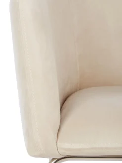 Sedia Con Braccioli In Velluto Isla