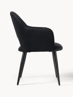 Sedia Con Braccioli In Velluto Rachel