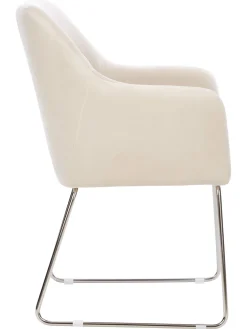 Sedia Con Braccioli In Velluto Isla