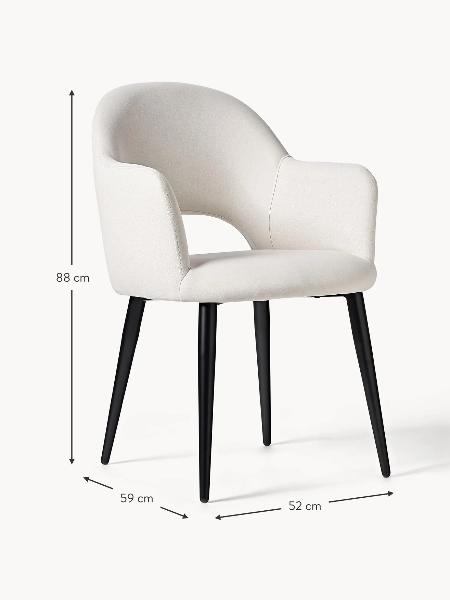 Sedia Con Braccioli Rachel