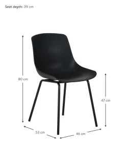 Sedia Con Gambe In Metallo Dave 2 Pz