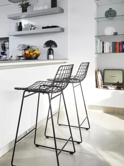 Sedia Da Bar In Metallo Wire