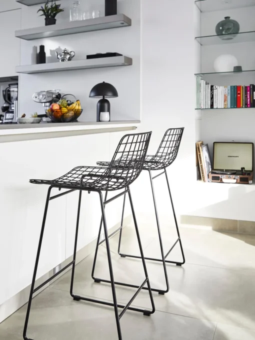 Sedia Da Bar In Metallo Wire