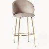 Sedia Da Bar In Velluto Luisa