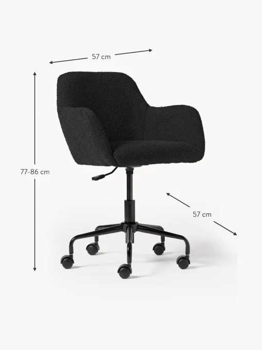 Sedia Da Scrivania In Boucle Lucie