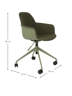 Sedia Da Scrivania In Boucle Albert, Regolabile In Altezza