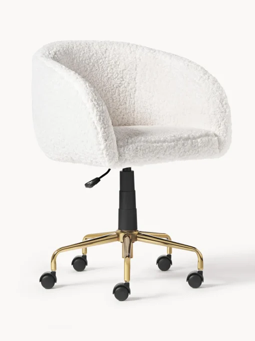 Sedia Da Scrivania In Teddy Emmie, Regolabile In Altezza