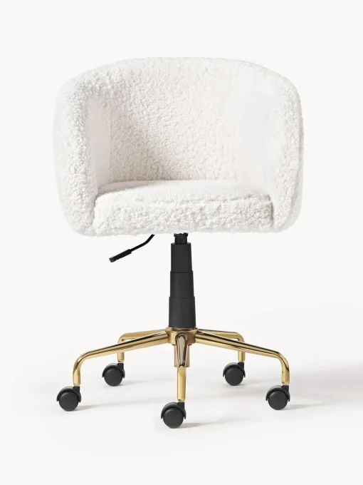 Sedia Da Scrivania In Teddy Emmie, Regolabile In Altezza