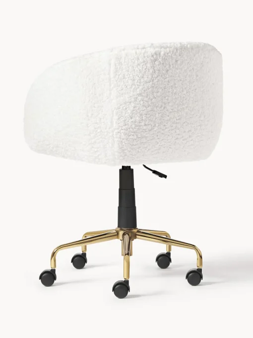 Sedia Da Scrivania In Teddy Emmie, Regolabile In Altezza