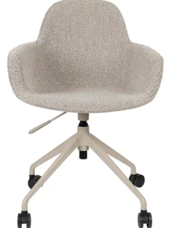 Sedia Da Scrivania In Tessuto Boucle Albert, Regolabile In Altezza