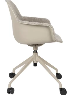 Sedia Da Scrivania In Tessuto Boucle Albert, Regolabile In Altezza