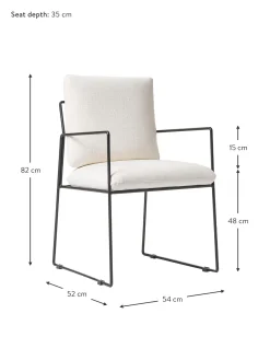 Sedia Imbottita Con Struttura In Metallo Wayne