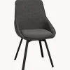 Sedia Imbottita Girevole Con Gambe In Metallo Alison