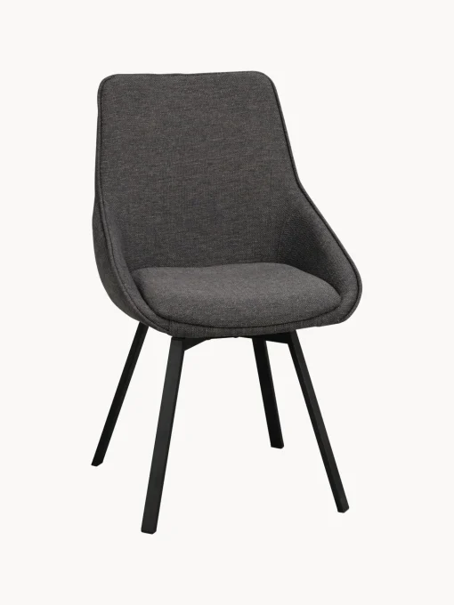 Sedia Imbottita Girevole Con Gambe In Metallo Alison