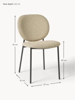 Sedia Imbottita In Boucle Ulrica 2 Pz