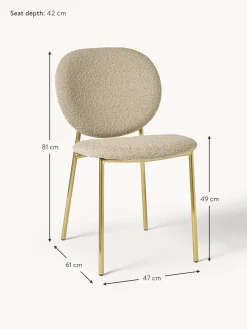 Sedia Imbottita In Boucle Ulrica 2 Pz