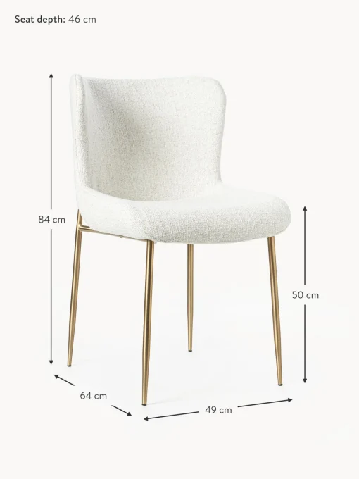 Sedia Imbottita In Boucle Tess