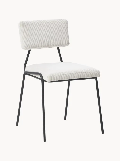 Sedia Imbottita In Velluto A Coste Mats 2 Pz