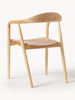 Sedia In Legno Con Braccioli Angelina