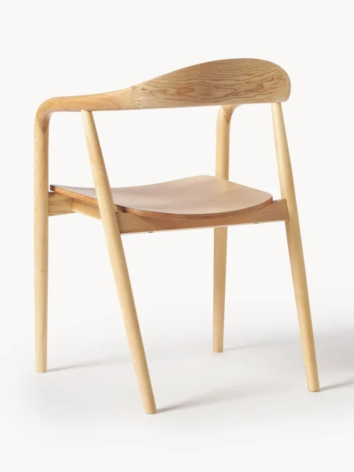 Sedia In Legno Con Braccioli Angelina